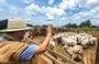 
Bolivian President Luis Arce is shown during his visit to Santa Cruz in October 2022 to launch the Cattle Farming Promotion Program. [Bolivian Information Agency (ABI)]        